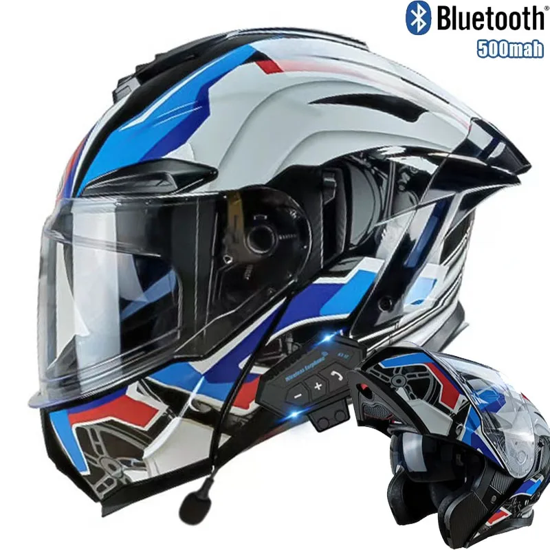 الوجه حتى خوذة دراجة نارية مع  - مراجعة Full Face Motorcycle Helmet With Bluetooth وسعره