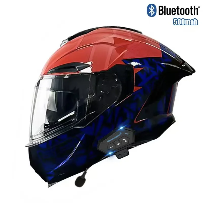 الوجه حتى خوذة دراجة نارية مع  - مراجعة Full Face Motorcycle Helmet With Bluetooth وسعره