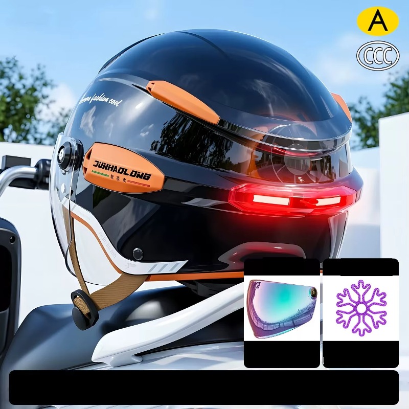 خوذة دراجة نارية صيفية كلاسيكي - مراجعة Dual Visor Motorcycle Racing Helmet وسعره